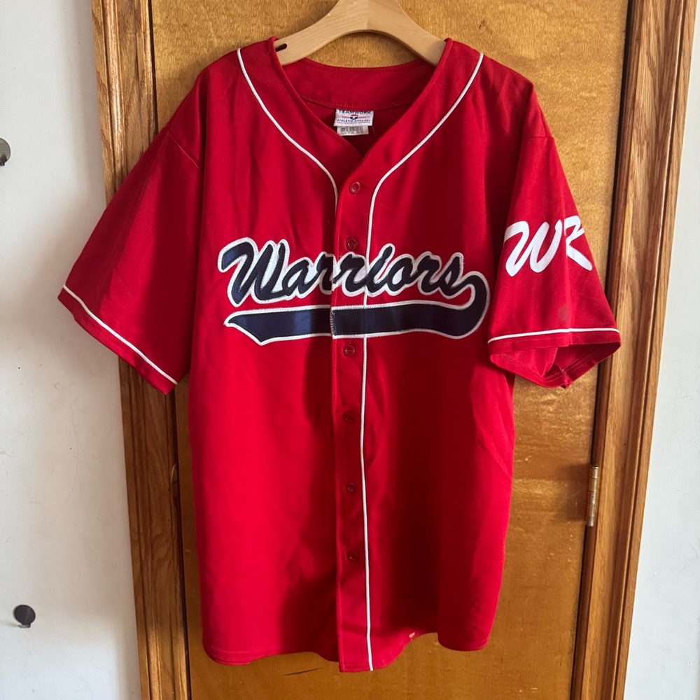 VTG Scarlet White Trim Teamwork Athletic Warriors Jersey Baseball Style #26 2XL